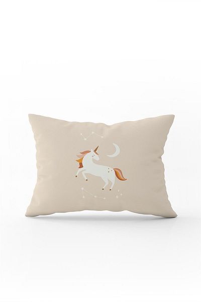 Cango Home Husă de pernă cu model unicorn boem - Cgh729-3550, imprimată digitală, față-verso