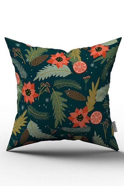 Cango Home Green Christmas Themed Throw Pillow Pillow Case - Cgh218