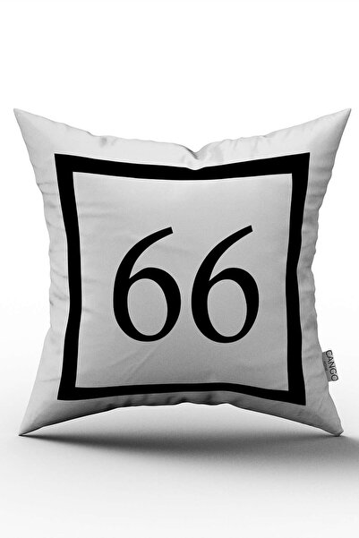 Cango Home Crno-beli broj Digitalna štampa Navlaka za jastuk 66