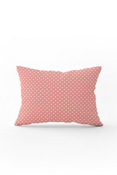 Cango Home Double Sided 35x50 Pink White Polka Dot Throw Pillow Pillow Case - Cgh200-3550