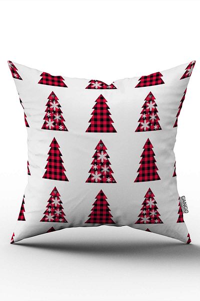 Cango Home Double Sided Red White Christmas Themed Digital Printed Throw Pillow Pillow Case - Cgh326-ct