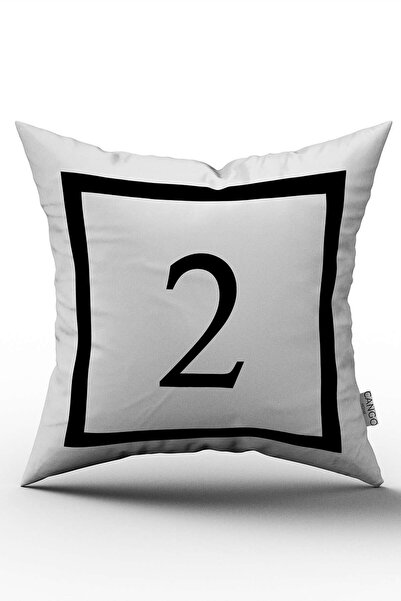 Cango Home Crno-belo numerisano Digitalna štampa Navlaka za jastuk -2