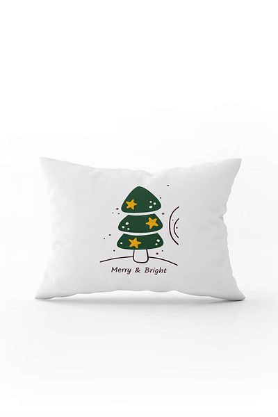 Cango Home Green Multi-Colored Christmas Themed Digital Printed Throw Pillow Cover Cgh876-3550 Double Sided Printed