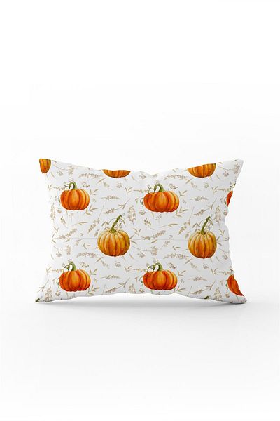 Cango Home Orange Halloween Pumpkin Patterned Digital Printed Throw Pillow Cover Cgh749-3550 Double Sided Printed