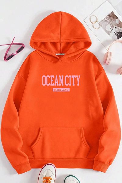 Moda Glo Φούτερ με κουκούλα Ocean City Unisex
