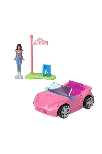 Barbie ® Mini BarbieLand™ bebek ve araç aeti, 4 cm bebek ve renk değiştiren ü...