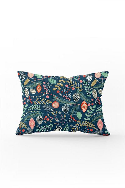 Cango Home Double Sided 35x50 Green Multicolor Christmas Themed Digital Printed Throw Pillow Pillow Case - Cgh294-35