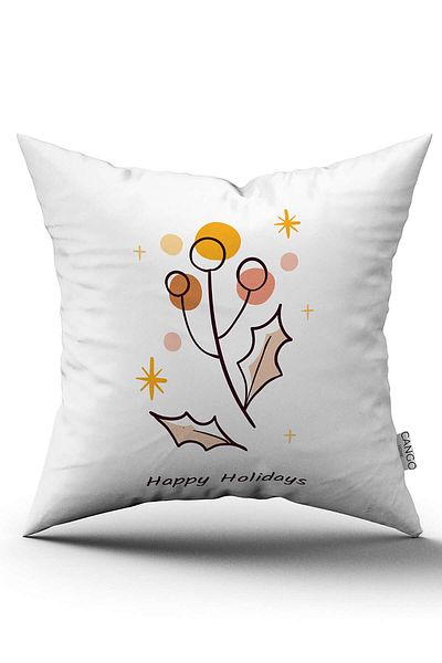 Cango Home Green Multicolored Christmas Themed Digital Printed Throw Pillow Cover Cgh872