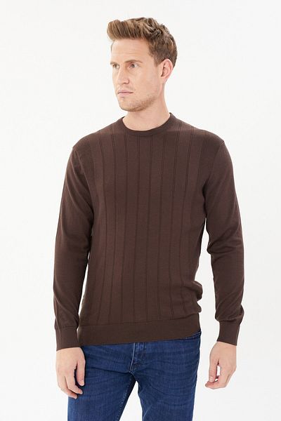 Tony Montana Πλεκτό πουλόβερ με ρίγες Regular Fit-T-6001