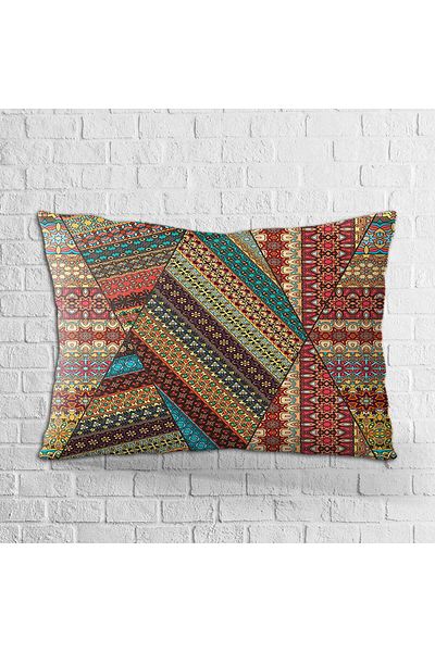 Cango Home Husă de pernă cu două fețe, 35x50, maro, multicoloră, cu model retro vintage, imprimată digital