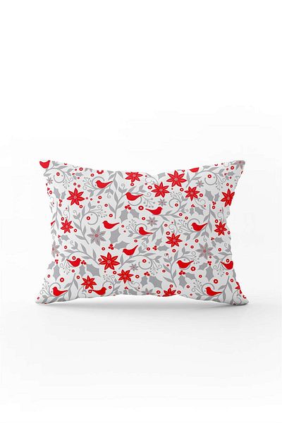 Cango Home Red Gray Digital Printed Throw Pillow Cover Cgh921-3550 Double Sided Printed
