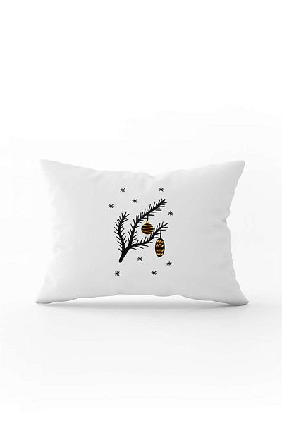 Cango Home Yellow Black Christmas Themed Digital Printed Throw Pillow Cover Cgh888-3550 Double Sided Printed