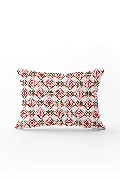 Cango Home Red Green Christmas Themed Digital Printed Throw Pillow Cover Cgh884-3550 Double Sided Printed