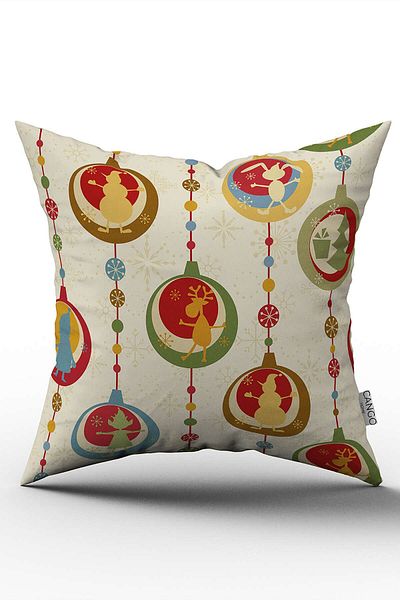 Cango Home Red Green Christmas Themed Digital Printed Throw Pillow Cover Cgh845