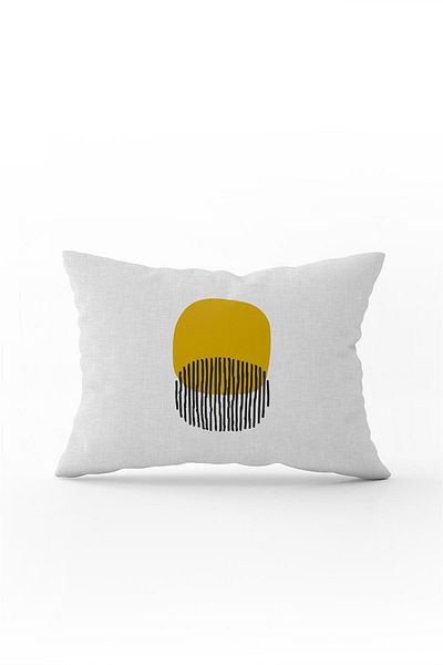 Cango Home Yellow Black Modern Abstract Pattern Digital Printed Throw Pillow Pillow Case Cgh733-3550 Double Side Print