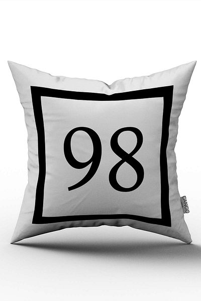 Cango Home Husă de pernă cu imprimare digitală numerică alb-negru 98