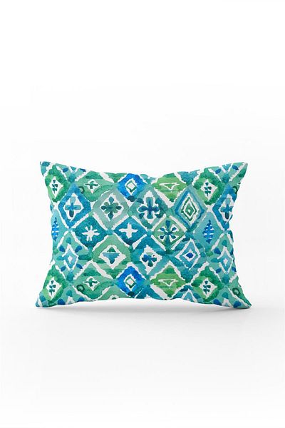 Cango Home Față de pernă decorativă cu două fețe 35x50 albastru verde - Cgh161-3550
