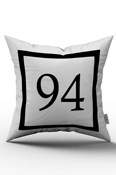 Cango Home Husă de pernă cu imprimare digitală numerică alb-negru 94
