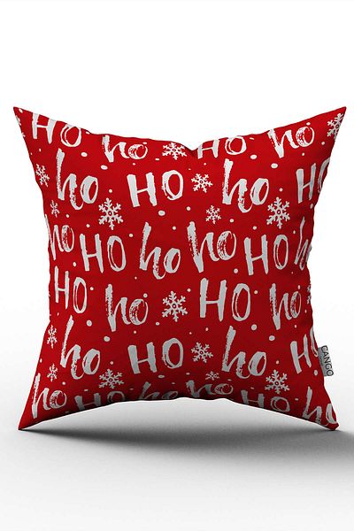 Cango Home Red White Christmas Themed Digital Printed Throw Pillow Cover Cgh791