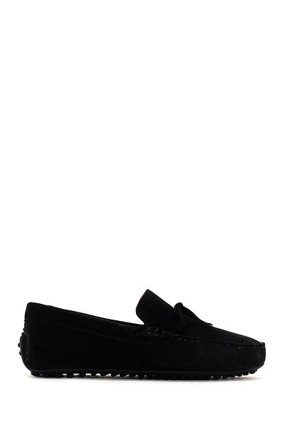 Derimod Men's Casual Loafer - Black Suede Leather, Model 24sfd 630010
