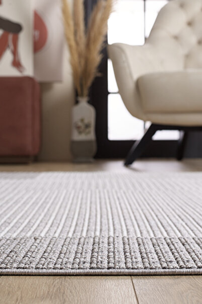 Empera Serenity - Eagle Gray Saçaklı Tozumaz Antialerjik Halı