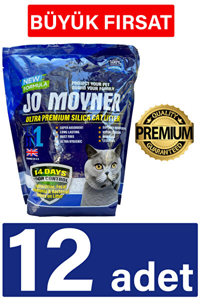 Jo Moyner Silika Kristal Kedi Kumu 3,8lt X 12 Adet