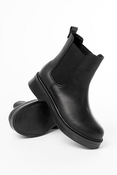 MarjinalTrendim İzzet 02-2137 Cizme de damă casual din cauciuc negru