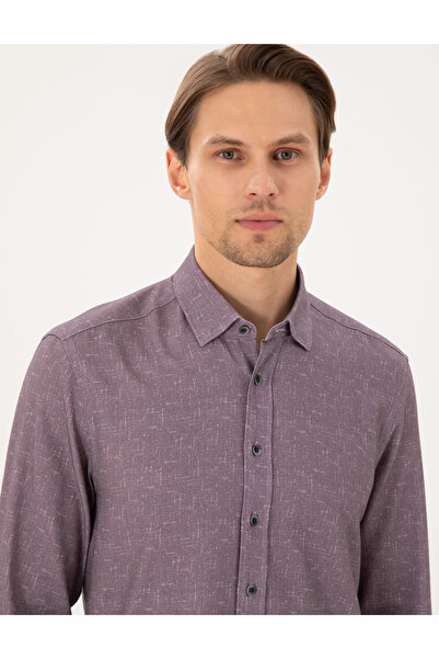 Pierre Cardin Mor Slim Fit Uzun Kollu Gömlek 50292282-VR038