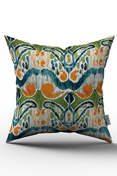 Cango Home Față de pernă decorativă etnică albastru portocaliu - Cgh154