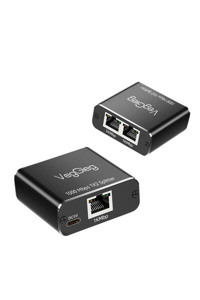 Genel Markalar 1 Giriş 2 Çıkış Rj45 Gigabit Ethernet Çoklayıcı Splitter Adaptör
