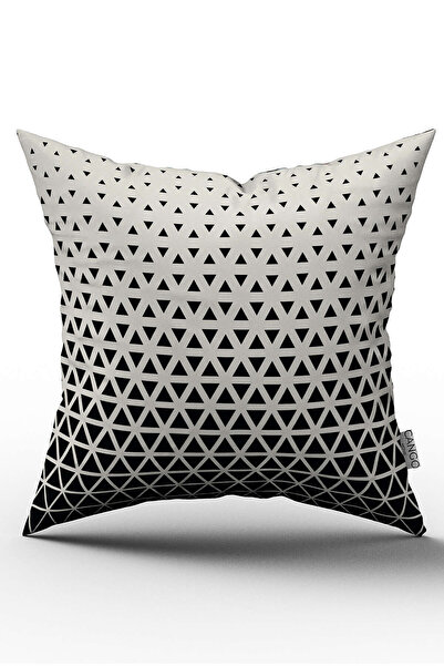 Cango Home Чорна подушка з геометричним візерунком - Cgh135
