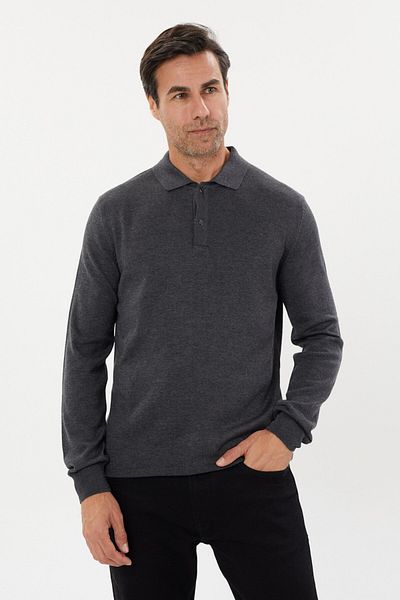 Tony Montana Πλεκτό Basic με γιακά Polo Plus Size-TB-3045