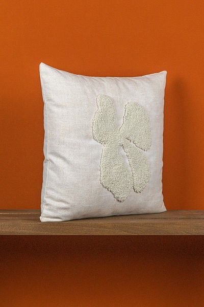 Cango Home Pernă cu model modern alb crem CGH1364