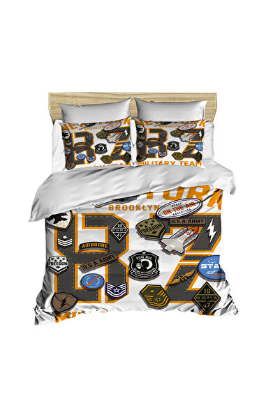 Fabeteks New York Military Crew 3D Digital Double Duvet Cover Pillow Set