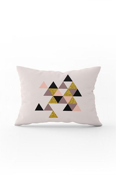Cango Home Double Sided 35x50 Pink Black Modern Geometric Patterned Throw Pillow Pillow Case - Cgh104-3550
