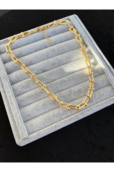 ulaşaksesuar Altın Renk Tifany Blanca Kararmaz Paslanmaz Kadın Kolye