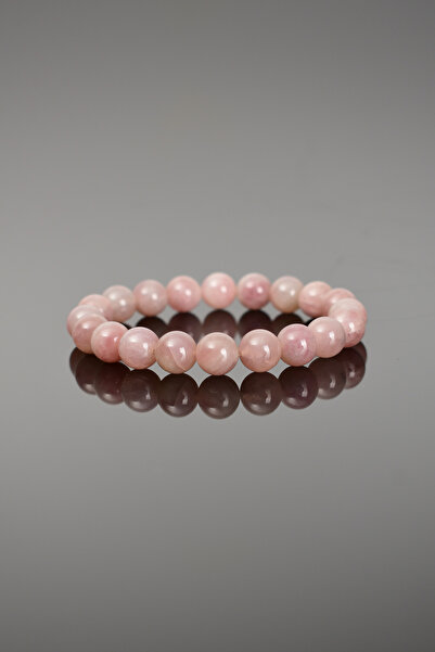 Safnaturel Gül Kuvars Doğal Taş Bileklik 10 mm