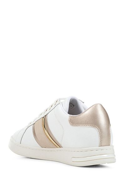 Geox Women's White Jaysen Lace-Up Leather Sneaker D361Be085Nfc1327