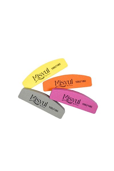 Misyul Double Sided Mini Nail File - Buffer, Top File 4 Pieces