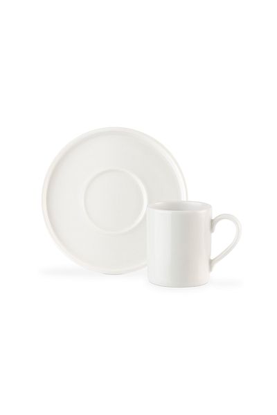Madame Coco Dory 12-Piece Coffee Cup Set for 6 People - White - 110 ml