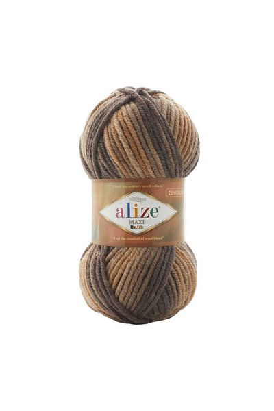 Alize Maxi Size Superlana Tie Dye - Thick Hand Knitting Thread 7800