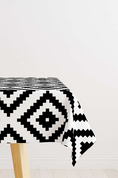 Cango Home Hanorac de birou cu imprimare digitală cu model geometric alb negru Otyk556-ms