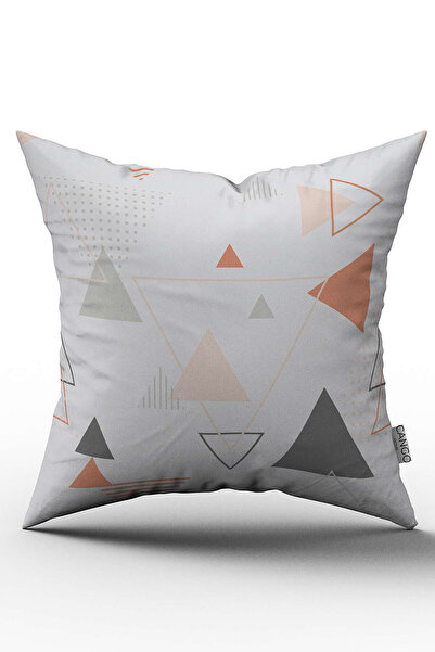 Cango Home Двосторонній рожево-сірий чохол для подушки з геометричним візерунком - Cgh103-ct