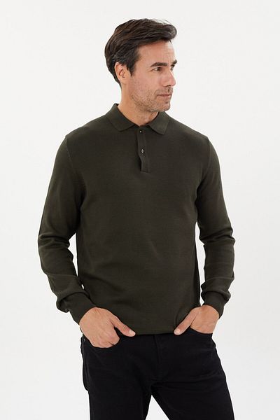 Tony Montana Πλεκτό Basic με γιακά Polo Plus Size-TB-3045