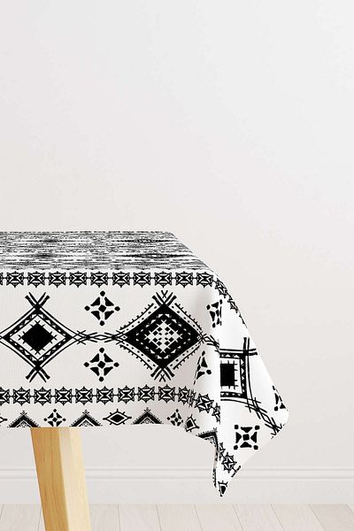 Cango Home Alb Negru Stil Scandinav Boem Imprimat Digital Cgh501-ms