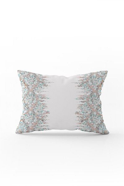 Cango Home Double Sided 35x50 Turquoise Gray Damask Patterned Throw Pillow Pillow Case - Cgh130-3550