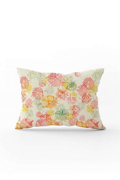 Cango Home Double Sided 35x50 Yellow Orange Ethnic Floral Throw Pillow Pillow Case - Cgh110-3550