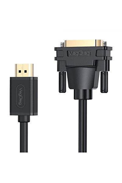 Veggieg DVI 24+1 to HDMI 2K Dönüştürücü Monitör Kablosu 3 Metre