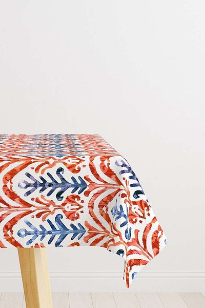 Cango Home Red Blue Ethnic Patterned Desktop Cgh253-ms