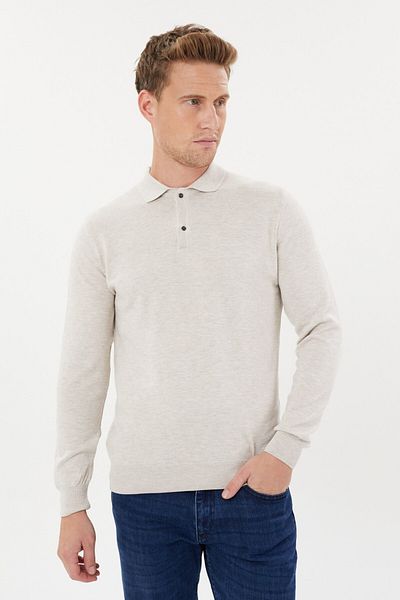 Tony Montana Πλεκτό Basic με γιακά Polo Plus Size-TB-3045